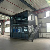 Casas Prefabricadas de Fácil Instalación, Casas Contenedor Prefabricadas Modernas de 2 Pisos, Casas Modulares Portátiles, Casa Móvil Prefabricada