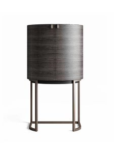 Minimalist Luxury Wine Cabinet with Curved Body and <b>Metal</b> Support for Contemporary Residential Q Are You Trading Company or Q - Product Image 6