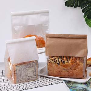 Sacs en papier personnalisés pour boulangerie, sacs à pain, sacs à bagels, sacs à toasts, sacs en papier kraft avec fenêtre - Product Image 6