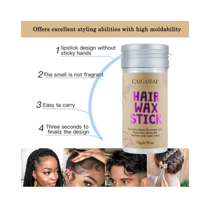 CAIGAIBAI Cheveux Offre Spéciale Noir Look Naturel Hydrater Vague de Cheveux Définir Vague pour Hommes Noirs Cheveux <span class=keywords><strong>Cire</strong></span> Bâton Forte Tenue - Product Image 4