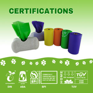 AS5810 sertifikalı biyobozunur Compostable köpekler için köpek kaka torbası eko Pet çöp torbası - Product Image 6