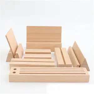 wholesale high quality walnut Custom Wood business Card Holder Wood Display Stand