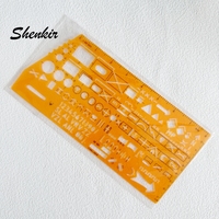 Plantilla de Dibujo Cuadrada Transparente Naranja de Plástico de 1 mm de Grosor para Navegación al Aire Libre, Acepta Logotipo OEM