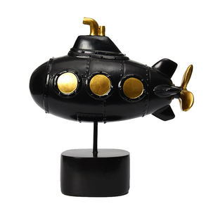 Grande Sottomarino in Resina 22,5cm*10cm*24cm Nero e Oro Nero con Argento Regalo per Subacquei 14+ Anni Stile Carino - Product Image 2