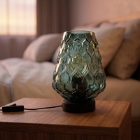 Lampe de table en métal et verre de style européen nordique classique, lampe de chevet décorative pour salon, chambre, bureau, hôtel, villa