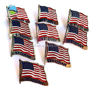 Impresión personalizada EE. UU. País Esmalte Epoxi Bandera Diseño logo Bandera Pin - Product Image 1