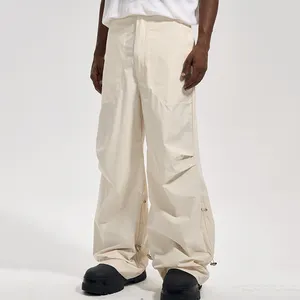Männer OEM Dongguan City Streetwear Nylon Baggy Stacked Flared Pants
