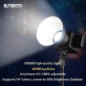 Sutefoto P100 RGB 100W <span class=keywords><strong>Luz</strong></span> LED COB de Video a Todo Color, Recargable, para Estudio de Fotografía - Product Image 4