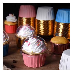 Plateau de cuisson jetable en papier Récipient de papier aluminium pour pâtisserie avec couvercle Cupcake Bakery Muffin Cup - Product Image 2