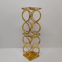 Vase en métal doré de 90 cm de haut, design romantique pour centre de table de mariage, nouveau modèle, pour décoration intérieure