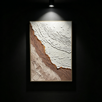 Peinture texturée abstraite moderne 3D peinte à la main avec éclairage LED, décoration murale lumineuse pour salon, bureau, hôtel