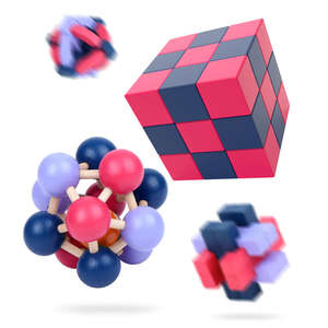 재미있는 루반 잠금 나무 클래식 남여 공용 장난감 <span class=keywords><strong>Iq</strong></span> 테스트 선물 어린이를위한 나무 직소 퍼즐 - Product Image 1