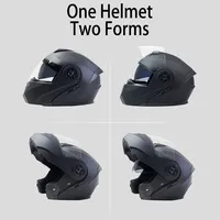 Casque de moto modulaire BLD à double lentille, casque de sécurité pour la descente, casque rabattable professionnel pour le motocross, casque intégral de course, casco moto