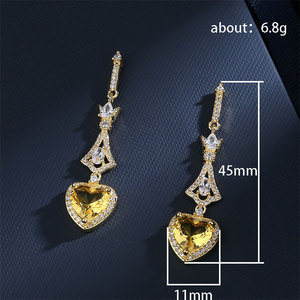 Orecchini Pendenti Lunghi Geometrici a Cuore Dolci e Alla Moda per Donne, Accessori per Orecchie da Indossare Ogni Giorno - Product Image 2