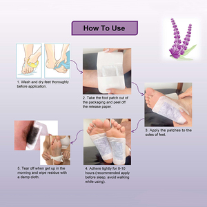 Lavender <strong>Detox</strong> <strong>Foot</strong> Pads Vitamin and Herbal Infused 2-in-1 Improved Sleep Stress Relief and Toxin Removal <strong>Foot</strong> <strong>Patch</strong> - Product Image 3