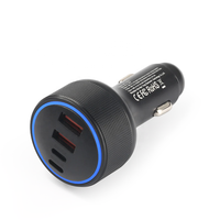 Chargeur de voiture super rapide haute puissance 160W 2A2C multi-ports PD PPS QC compatible avec iPhone Samsung Galaxy