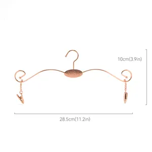 Lingerie Hangers Rose Gold Hanger Lady's Lingerie Hanger Metal Underwear Display Hanger