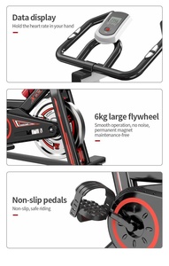 Bicicleta de Ejercicio Magnética Inteligente con Resistencia, Silenciosa, para Ciclismo en Interiores, con Asiento Ajustable, Soporte para iPad y Pedales Antideslizantes para el Hogar - Product Image 3