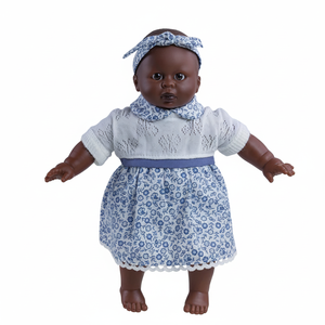 Poupée noire Sweet Baby avec de nouveaux vêtements blancs pour filles - Product Image 2