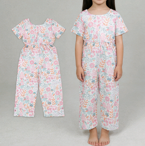 Mono para Niñas de RTS Summer Boutique, 95% Algodón y Spandex, Estampado Floral, Pantalones Anchos, Body para Niñas - Product Image 4