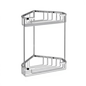 Porte-savon mural rectangulaire en acier inoxydable à double couche, finition polie, style minimaliste, pour salle de bain - Product Image 1