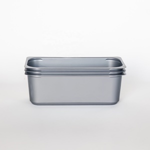 Nhà máy thực phẩm cấp 5L nhựa Gelato <span class=keywords><strong>container</strong></span> Nắp công suất lớn vật nuôi Vật liệu hình chữ nhật <span class=keywords><strong>Ice</strong></span> <span class=keywords><strong>Cream</strong></span> <span class=keywords><strong>container</strong></span> tấm bát - Product Image 2