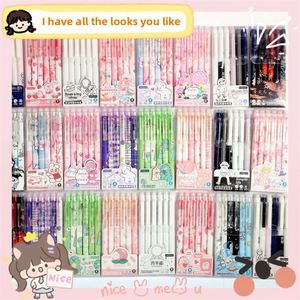 Lot de 18 stylos gel effaçables bleus 0,5 mm, design familial mignon, en plastique rigide, inspirés du Feng Shui, excellent cadeau de papeterie - Product Image 3