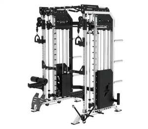 Máquina Smith de Acero Comercial Multifunción Jaula Completa para Sentadillas Polea Trasera y Soporte de Media Sentadilla para Gimnasio y Fitness Enfocado en Brazos - Product Image 1
