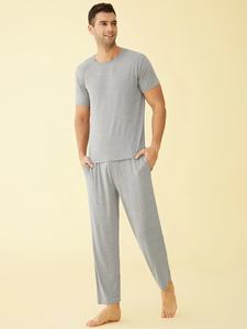 Pyjamas de couchage originaux pour hommes Vêtements de détente en coton spandex Pyjamas en bambou Vêtements de nuit pour hommes Ensemble de vêtements de détente - Product Image 3