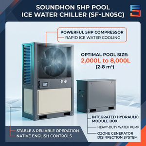 Pompe de refroidissement et de chauffage tout-en-un professionnelle 5HP pour piscines à eau froide de 2000L à 8000L et systèmes hydro-spa de luxe - Product Image 5