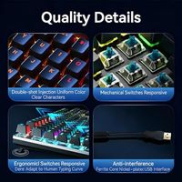 OEM ODM GK400F Gaming Keyboard Mechanical Brown Switch Full Size 104 Keys Wired Keyboard AntiGhosting 20 LED Backlight Modes Erg