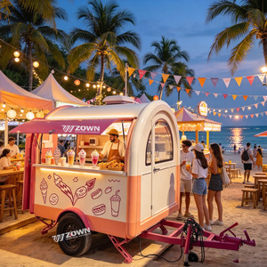 Carrito de Comida Eléctrico con Diseño Visual Atractivo, Ideal para Instagram, Camión de Comida Móvil para Venta de Postres y Bocadillos - Product Image 1