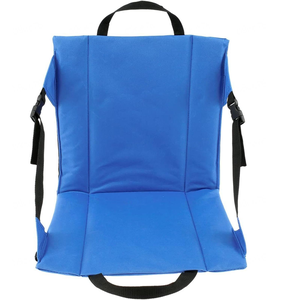 Outdoor Folding Padded <strong>Floor</strong> <strong>Chair</strong> <strong>with</strong> <strong>Back</strong> <strong>Support</strong>, Storage Pocket &amp; Adjustable Strap - Product Image 4