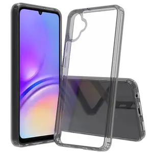 Şeffaf telefon kılıfı 2 In 1 için Samsung Galaxy A05 temizle damla geçirmez durumlarda lüks tasarım Anti Scratch Tpu Pc