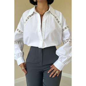 กางเกงขายาวทรงสลิมฟิตสีเทาควันบุหรี่สำหรับผู้หญิงขายส่ง - Product Image 2