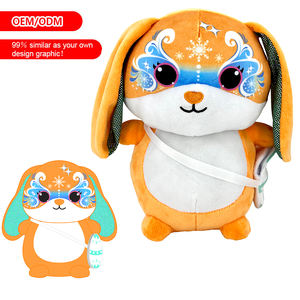 EN71 personalizado primavera Pascua púrpura Fuzzy Bunny Plushie Animal de peluche conejo de peluche juguete para regalo para chico hora de acostarse amigo con oreja flexible - Product Image 3