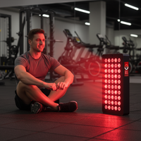 SAIDIPRO Panneau LED à commande vocale, contrôle par application mobile, lumières bleues, jaunes, rouges, infrarouges, appareil de soulagement de la douleur, thérapie par lumière rouge pour la beauté
