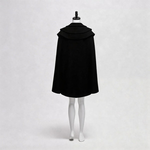 Cape gothique à lacets noire, costume de cosplay, Halloween, vampire, sorcier, chevalier, cape de jeu de rôle - Product Image 2