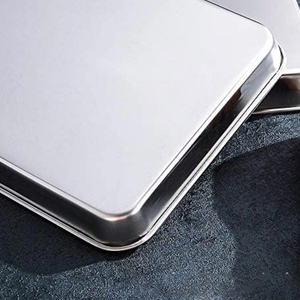 Bandeja para hornear de superficie plana no perforada de aleación de aluminio de <span class=keywords><strong>acero</strong></span> <span class=keywords><strong>inoxidable</strong></span> con tamaño personalizado - Product Image 6