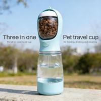 Botella de Agua 3 en 1 a Prueba de Fugas para Perros, Bebedero Portátil para Mascotas para Paseos al Aire Libre, Viajes y Campamentos