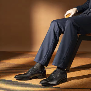 Zapatillas Deportivas Casuales de Cuero Marrón para Hombre, Venta al Por Mayor de Fábrica, Marca Personalizada, Transpirables, de Cuero Genuino para Verano - Product Image 1