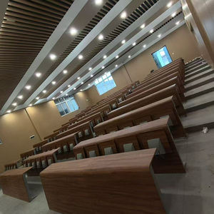 Venta directa <span class=keywords><strong>de</strong></span> fábrica tablero curvo tablero <span class=keywords><strong>de</strong></span> madera estilo Universidad aula fila sillas multimedia sala <span class=keywords><strong>de</strong></span> conferencias mesas y sillas - Product Image 6