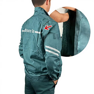Conjunto de Ropa de Trabajo de Seguridad de Algodón Puro con Logotipo Personalizado de Alta Calidad, Uniforme con Patrón de Cuadros Nacionales para Ingeniero de Mantenimiento Eléctrico - Product Image 6