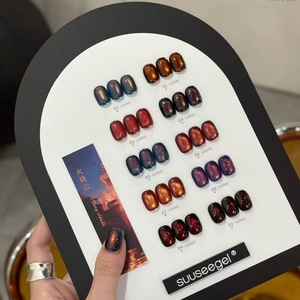 Hot Sale 10 Color Small <b>Set</b> UV Cat's Eye <b>Gel</b> Distribution Display Board Special Environmental protection Odorless <b>Nail</b> Polish - Product Image 3