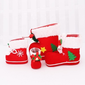 Mini bas rouges feutre tissu bas <span class=keywords><strong>de</strong></span> Noël cadeau chaussettes décoration grand bas <span class=keywords><strong>de</strong></span> Noël - Product Image 6