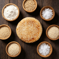 Pâtisserie chinoise faite à la main prête à consommer, salée et sucrée, au sésame, Shao Bing, pain plat pour le petit-déjeuner, HACCP, OEM, ODM