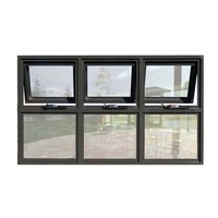 Fenêtres à auvent coulissantes à double vitrage Low-E avec garantie de 5 ans, ventilation par transom, pour cuisine, toilettes, petite salle de bain
