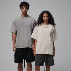 Camiseta de Hombre 100% Algodón, 275 g/m², Estilo Vintage, Personalizada con Impresión DTG, Diseño Batik, Logotipo Impreso, Lavado Ácido, Patrón Sólido - Product Image 1