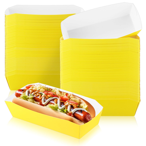 Top Manufacturer <b>Cheap</b> Price Custom Print Hot Dog Take Away <b>Boxes</b> Paper Corndog Tray Packaging Single Corn Dog Box - Product Image 1