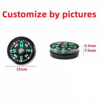 Kompas Mini 15mm 20mm 25mm Portabel Genggam untuk Olahraga Luar Ruangan, Berkemah, Mendaki, Darurat, dan Bertahan Hidup